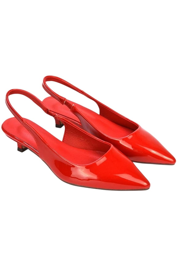 Womens Jenny Sling Back Kitten Heel Pumps