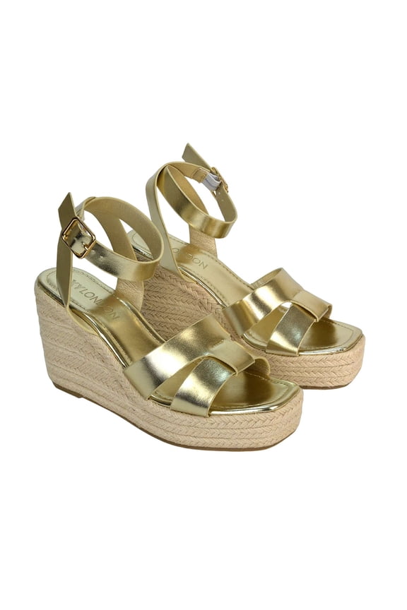 Womens Kala Strappy Metallic Sandals
