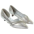thumbnail image 1 of XY London Womens Kirsty Rhinestone Kitten Heel Court Pumps, 1 of 5