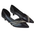 thumbnail image 1 of XY London Womens Kirsty Rhinestone Kitten Heel Court Pumps, 1 of 5
