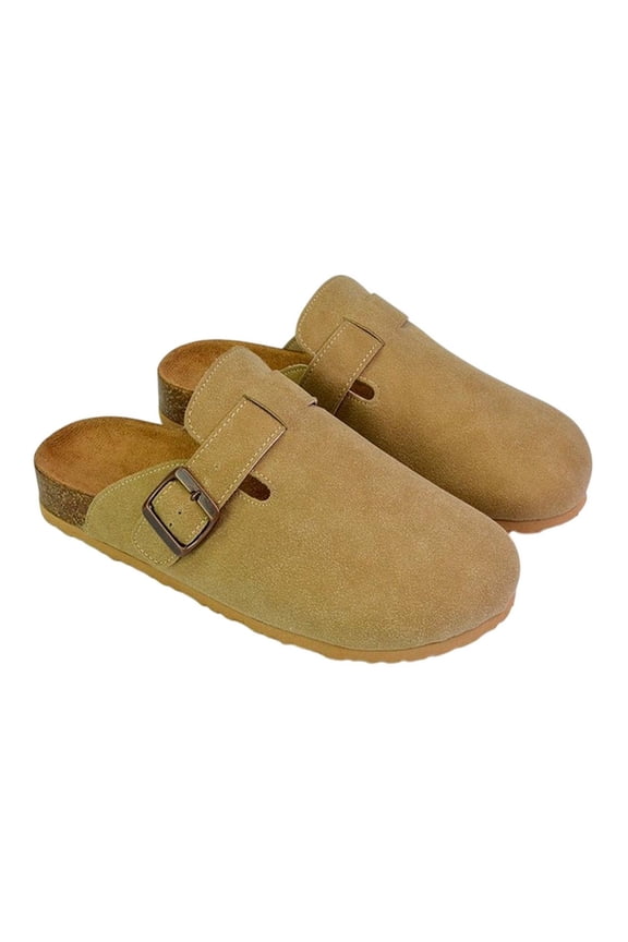 Womens Lucy Cork Slip-on Flat Mules