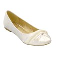 thumbnail image 1 of XY London Womens Pearly Bridal Ballerina Flats, 1 of 4