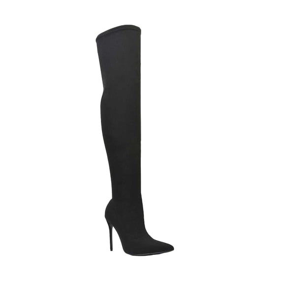 XY London Womens Piper Zip High Heel Thigh-High Boots