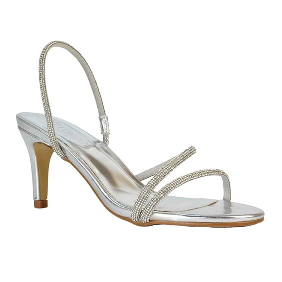 XY London Womens Polly Metallic High Stiletto Heel Sandals