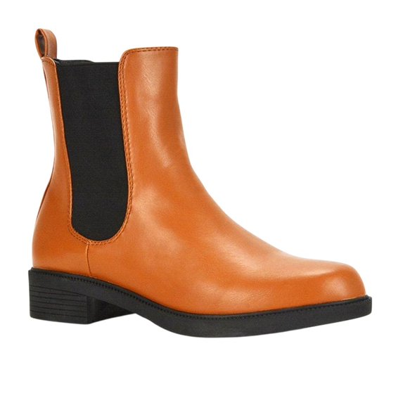 XY London Womens Rachel Low Block Heel Chelsea Boots