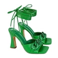 thumbnail image 1 of XY London Womens Rhegan Chain Detail Lace Up High Heels, 1 of 4