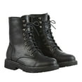 thumbnail image 1 of XY London Womens River Zip Military Low Heel Combat Boots, 1 of 4