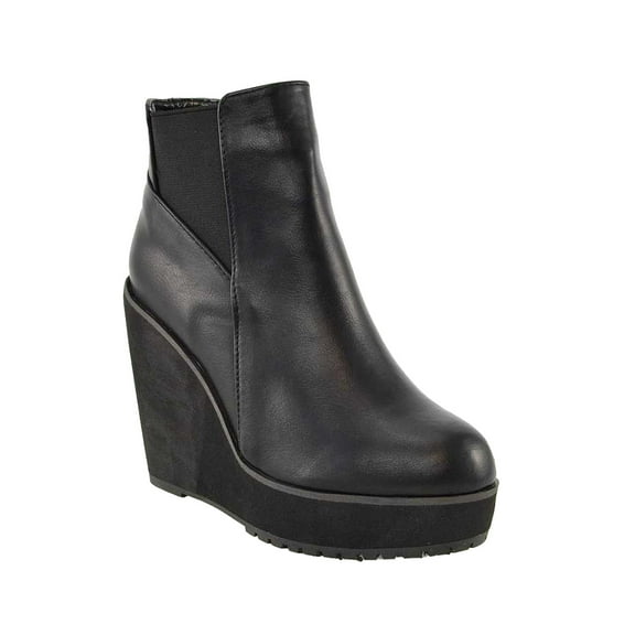 XY London Womens Roweena High Wedge Ankle Boots