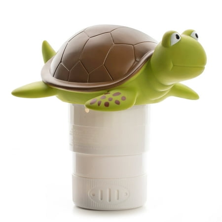 XY-WQ Chlorine Floater, Floating Pool Chlorine Dispenser (Turtle), Fits 1 and 3 inch Tablets for Pools, Hot Tub, Spa (1 Piece)