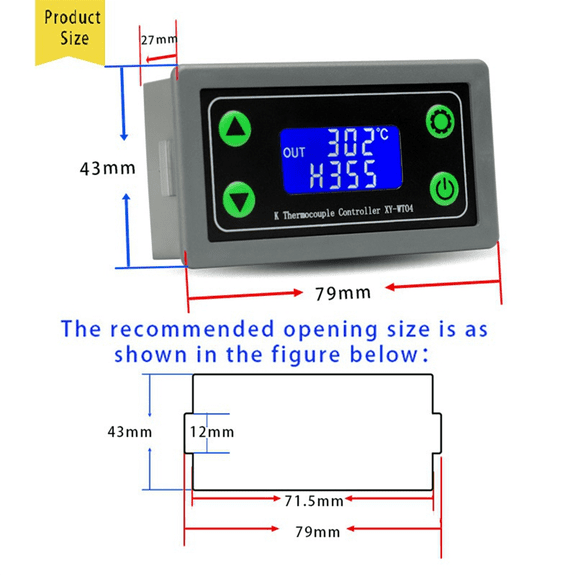 XY-WT04-W WIFI Remote Digital Temperature Controller K Thermocouple High Temperature Controller -99-999 Degrees