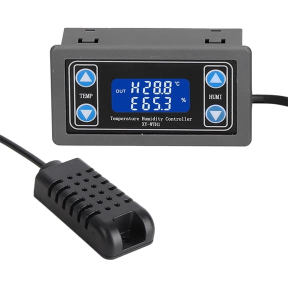 XY WTH1 Digital LCD Temperature and Humidity Controller for Incubation, Greenhouse, Dual Output, Automatic Thermostat
