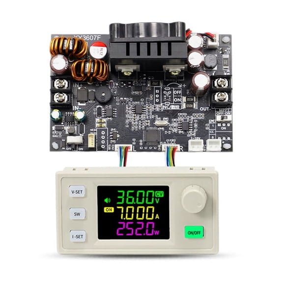 XY3607F CNC Step-Up and Step-Down DC Adjustable Voltage Regulator Constant Voltage and Current Solar Charging 7A/252W