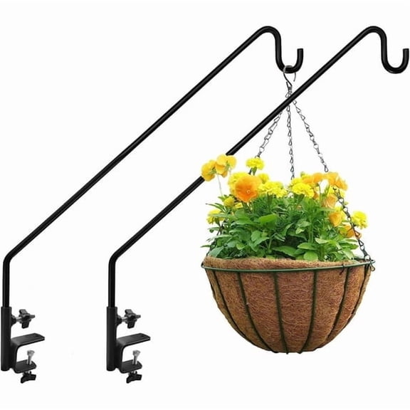 XYADX 43 in Heavy Duty Deck Rail Pole Deck Hook, Extensible and Adjustable Deck Hook Ornament Hook for Hanging Bird Feeder, Plants, Suet Baskets,Wind Chimes,Lanterns,Christmas Outdoor Decor