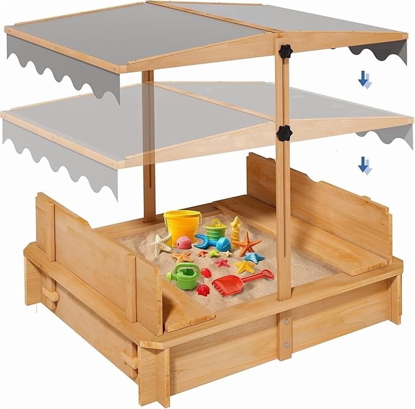 Step2 Naturally Playful Sandstone Beige Plastic Sandbox Toy with