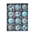 thumbnail image 1 of XYAIYT 12 Pack Christmas Ball Ornament Christmas Ornaments Christmas Decorations Lightweight Shatterproof Construction Easy Hang Hooks Tree Mantel Rail Party Wedding Home Office 2.4In Blue, 1 of 1