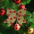 thumbnail image 1 of XYAIYT 2 Pack Christmas Bow Decoration for Christmas Tree Indoor Decorations Soft Fabric Ornament with Brushed Non Woven Finish Suit for Mantel Table Holiday Party Accents 5.9x5.9in Multicolor, 1 of 6