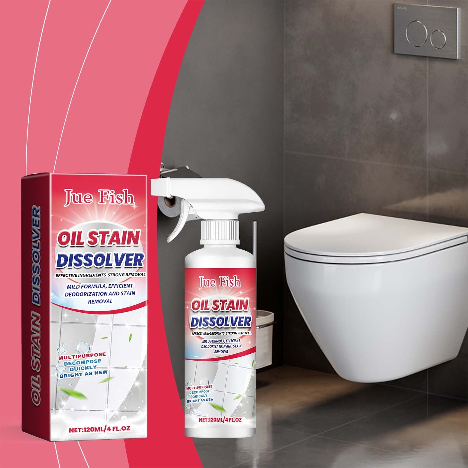 XYAIYT 4.0 fl oz Stain Solver Powerful Toilet Ceramic Tile Cleaner ...