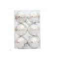 thumbnail image 1 of XYAIYT 6 Pack Christmas Decorations Christmas Ornaments Embossed Plastic Hanging Shatterproof Holiday Tree Decor Easy to Hang with Rope Packed In Clear Box Single Ornament 2.5in White, 1 of 3