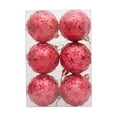 thumbnail image 1 of XYAIYT 6 Pack Christmas Decorations Christmas Ornaments Embossed Plastic Hanging Shatterproof Holiday Tree Decor Easy to Hang with Rope Packed In Clear Box Single Ornament 2.6in Red, 1 of 3
