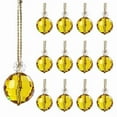 thumbnail image 1 of XYAIYT 8 Pack Christmas Ornaments Glass Suncatchers with Hanging Chain Crystal Decorations for Christmas Tree Wedding Party Home Window Display Yellow, 1 of 1