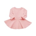 thumbnail image 1 of XYAIYT Baby Girls Casual Dresses Comfy Loose Long Sleeve Ruffle Dress Children Fall Winter Clothes, 1 of 5