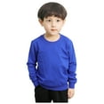 thumbnail image 1 of XYAIYT Boys Long Sleeve Shirt Crew Neck Hoodless Pullovers Basic Casual Solid Color Sweatshirts Comfy Loose, 1 of 6