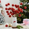 thumbnail image 1 of XYAIYT Christmas Decorations Christmas Ornaments Sequin Mirror Ball Pick Holiday Ornament for Wreaths Garlands Tree Mantel Lightweight Plastic Foam Ornaments for Tree 15.7in Red, 1 of 7