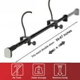 thumbnail image 1 of XYAIYT Christmas Garland Heavy Duty Telescopic Bracket for Hanging Lights and Wreaths Sturdy Multiple Hook Decoration Stand with Easy Assembly for Indoor and Outdoor Holiday Display 59-66.9in Black, 1 of 6