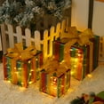 thumbnail image 1 of XYAIYT Christmas Lights Led Gift Box Decoration Remote Control Battery Operated Sparkling Led Gift Box Decoration for Outdoor Indoor Yard Patio Porch Tree Skirt Vacation Home Party 6.1in Brown, 1 of 9