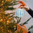 thumbnail image 1 of XYAIYT Christmas Ornaments Christmas Tree Ornaments Foam Tree Pendant with Pearl Embellishments Hanging Rope Shatterproof Lightweight Holiday Decor for Tree Wreath Garland 3.1in Blue, 1 of 7