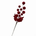 thumbnail image 1 of XYAIYT Christmas Ornaments Velvet Bagged Ball Decorations with Branches Insertable Branch Accents for Tree Wreath Mantel Table Long Lasting Foam Flannel Wine Red, 1 of 1
