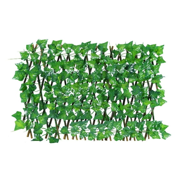 XYAIYT Expandable Fake Leaves Fence Privacy Screen for Balcony Patio Outdoor, Artificial Ivy Lattice Panels for Backyard Garden Decorations