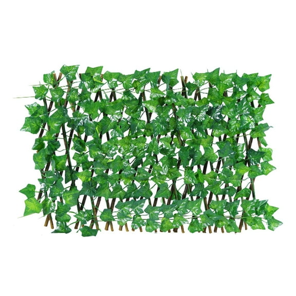 XYAIYT Expandable Fake Leaves Fence Privacy Screen for Balcony Patio Outdoor, Artificial Ivy Lattice Panels for Backyard Garden Decorations
