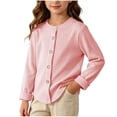 thumbnail image 1 of XYAIYT Girls Knitted Cardigan Casual Loose Long Sleeve Coat for Kids Button Down Fall Spring Jackets, 1 of 2