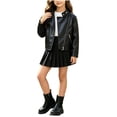 thumbnail image 1 of XYAIYT Girls Leather Jacket Fashion Biker Style Zipper Up Short Coat for Kids Fall Spring Outerwear Going Out, 1 of 6