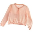 thumbnail image 1 of XYAIYT Girls Long Sleeve Cardigan Knitted Button Open Front Coat Thin Breathable Sweater Jacket, 1 of 4