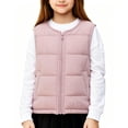 thumbnail image 1 of XYAIYT Girls Puffer Jackets Sleeveless Padded Vest Outerwear with Side Pockets Kids Lightweight Warm Zip Up Coats, 1 of 6