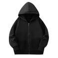 thumbnail image 1 of XYAIYT Girls Zip Up Sweatshirt with Pockets Solid Color Hoodies Loose casual Long Sleeve Tops Fall Winter Wear 2-12 T, 1 of 5