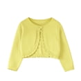 thumbnail image 1 of XYAIYT Knitted Cardigan for Girls Button Open Front Cropped Coat Thin Breathable Jacket for Kids 2-11 Years, 1 of 6