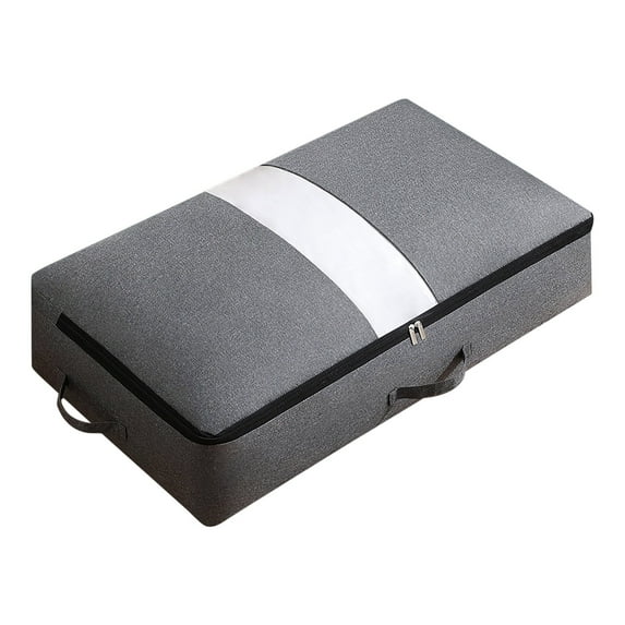 XYAIYT Large Storage Bins, Thickened Water Proof Moving Boxes for Clothes Quilts, Lightweight Portable Moving Bags with Reinforced Handle, 32x19x6in, Gray