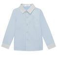 thumbnail image 1 of XYAIYT Long Sleeve Shirts for Boys Dressy Casual Button Down Shirt Lightweight Comfy Soft Kids Lapel Blouse, 1 of 5