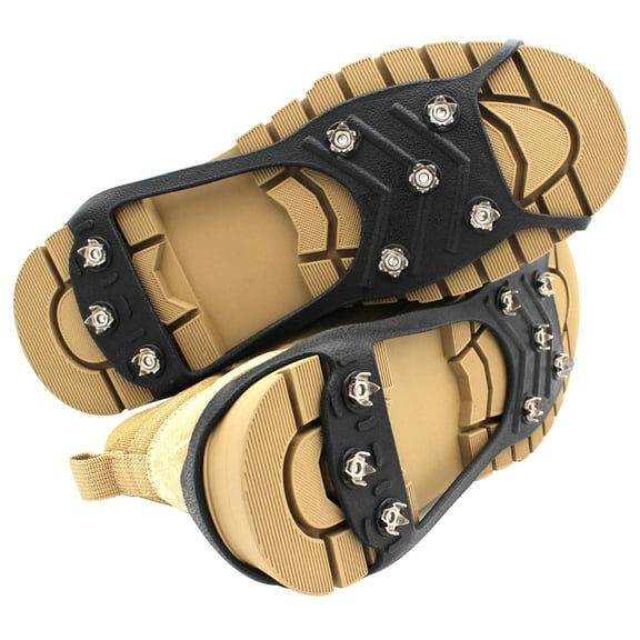 XYAIYT Outdoor 8 Tooth Crampons Non Slip Shoe Covers for Ice and Snow with TPE and Steel Spikes for Fishing Hiking Running Suit US Women's 7 13 and Men's 5 11 Snow Shoe Spikes