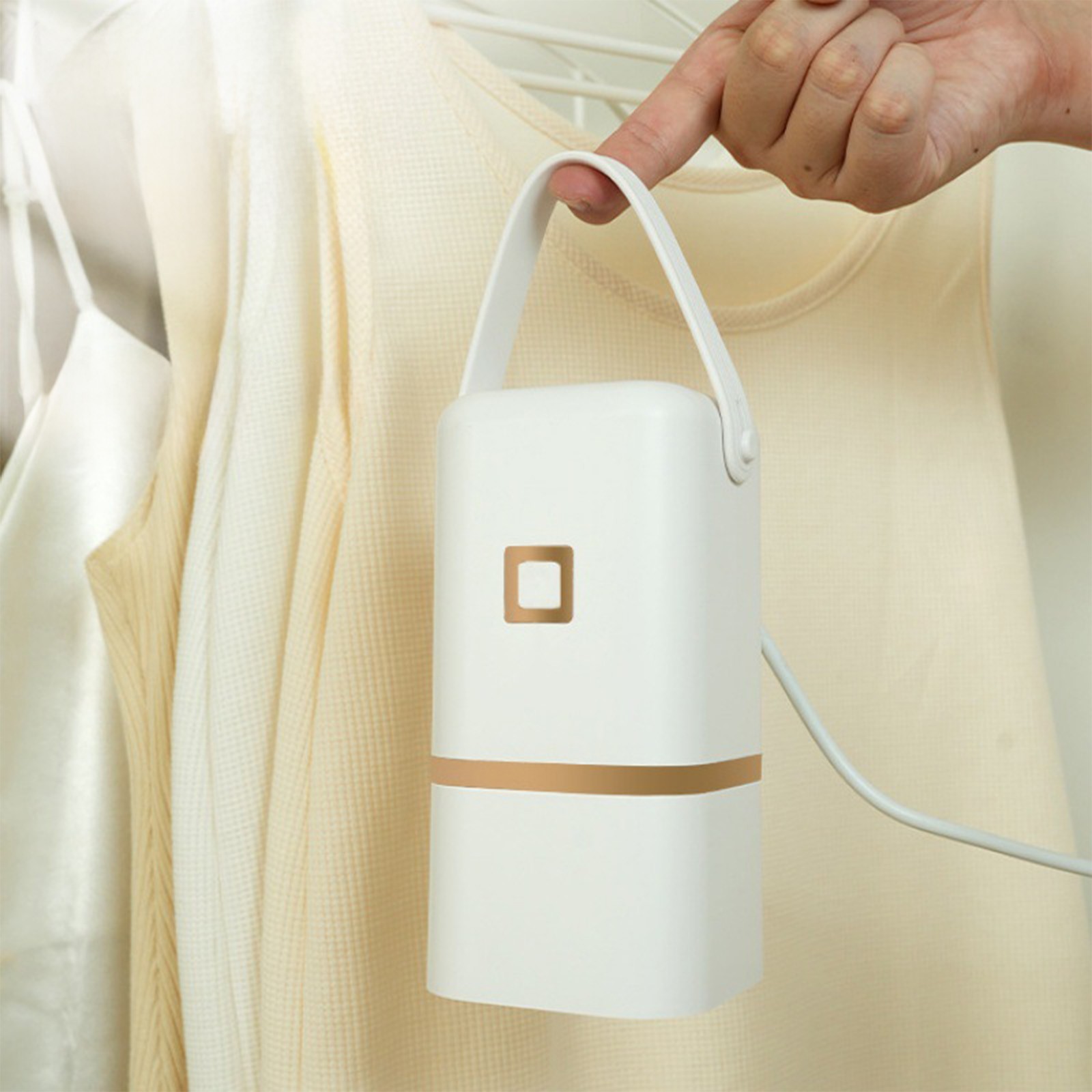 XYAIYT Portable Mini Clothes Dryer for Travel and Small Spaces Foldable and Lightweight Design Ideal for Dorms and Home Use(White)