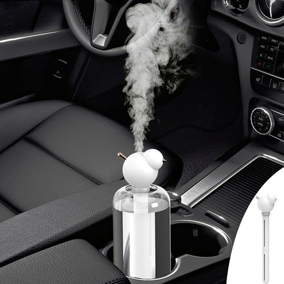 XYAIYT Portable USB Car Humidifier and Purifier for Home and Travel Silent Operation,4 8 Hour Mist Function,Compact Design for Easy Use(White)
