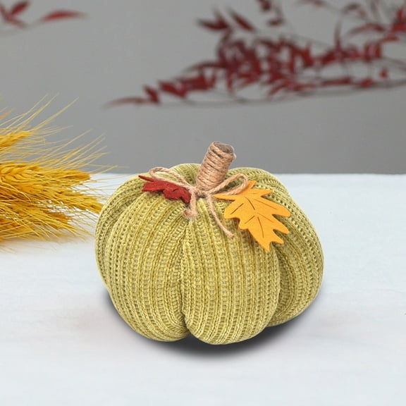 XYAIYT Pumpkin Shaped Throw Pillow Fall Decorations for Thanksgiving Vacation Home Office Party Decor Soft Stuffed Toy Cushion Cozy Novelty Gift for Halloween Green