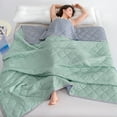 thumbnail image 1 of XYAIYT All Seasons Double Bedding Quilt Soft Relaxedable Brushed Fibers Classic Stitching 79x60in Easy Care Cool Silk Filled Perfect Home Decor And Relaxed(Mint Green), 1 of 7