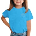 thumbnail image 1 of XYAIYT Summer Tops for Girls Fashion Graphic Basic Tees with Round Neck Short Sleeve T-shirts Loose Casual, 1 of 6
