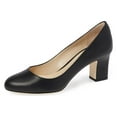 thumbnail image 1 of XYD Women Chunky Block Heels Round Toe Shoes Comfortable Party Office Pumps Slip Ons Size 16 Black, 1 of 5