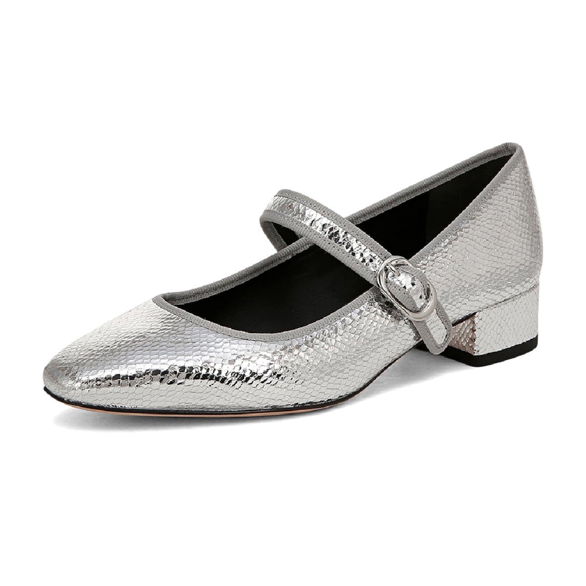 XYD Women Classic Chunky Low Heel Mary Jane Square Closed Toe