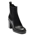 thumbnail image 1 of XYD Women Closed Square Toe Chelsea Boots Platform Pull on Mid Block Heels Fashion Dress Ankle Booties Size 11 Black, 1 of 4